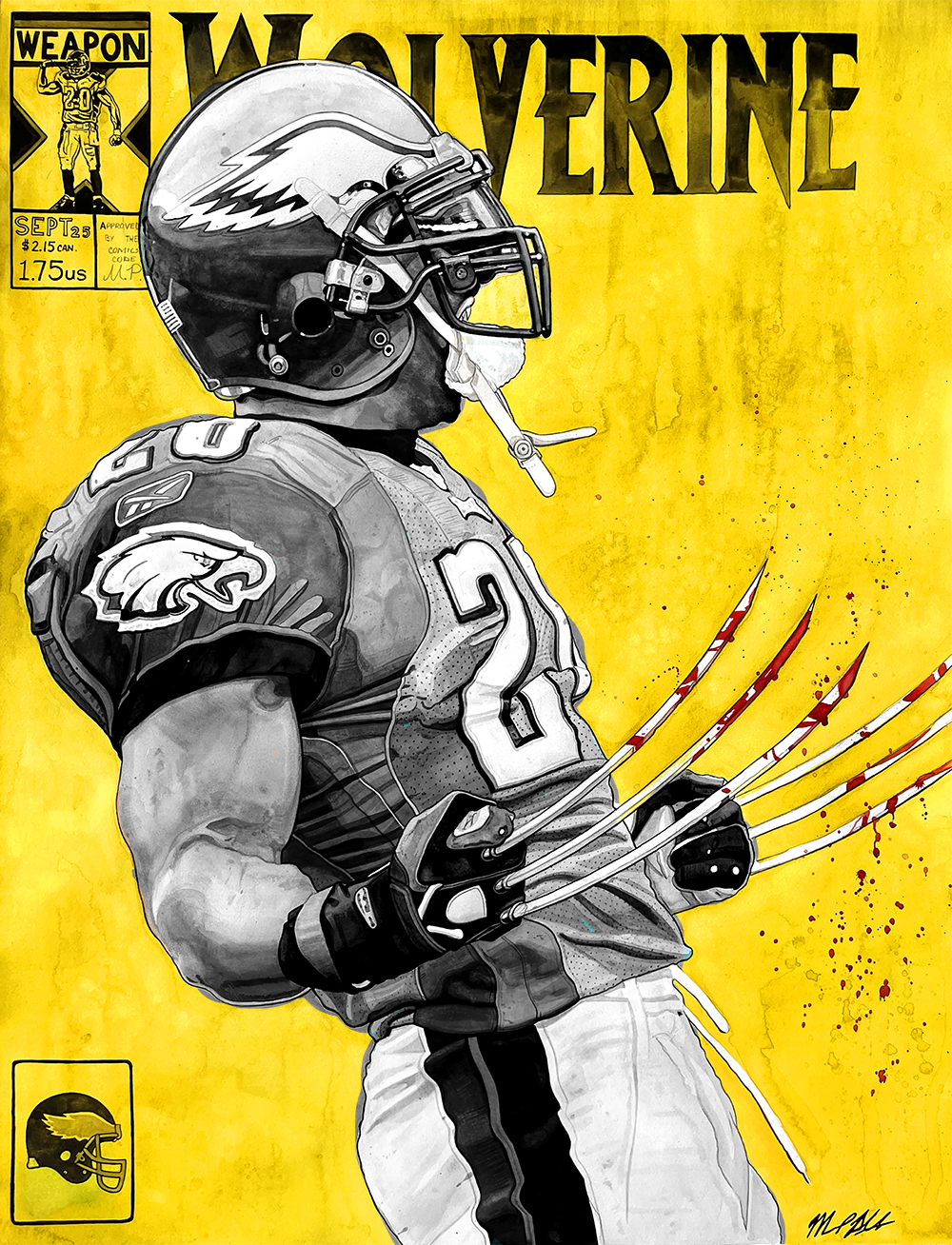 Wolverine Brian Dawkins #6 B/W Limited to 5