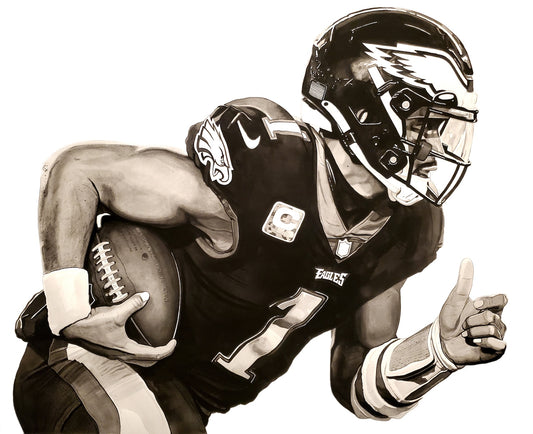 Jalen Hurts - Philadelphia Eagles Watercolor Prints
