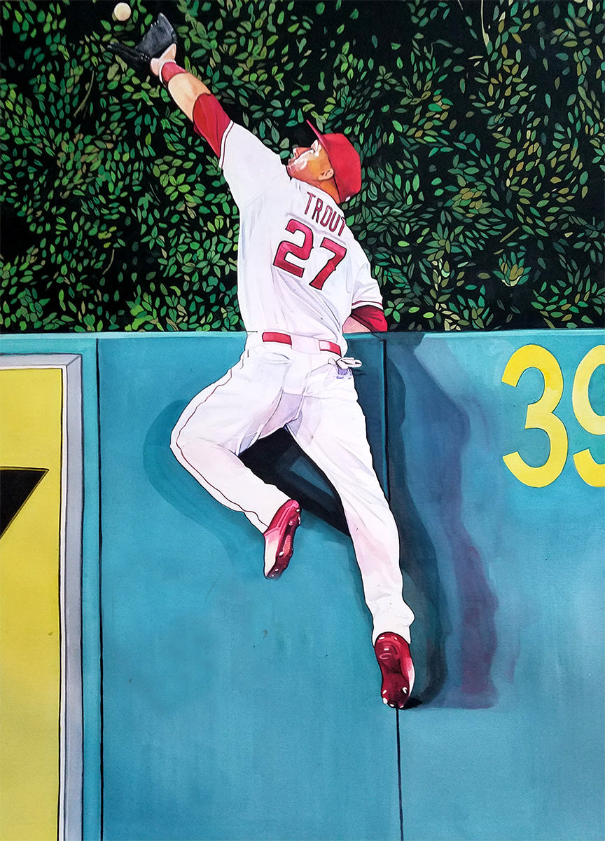 Mike Trout - Los Angeles Angels of Anaheim Watercolor