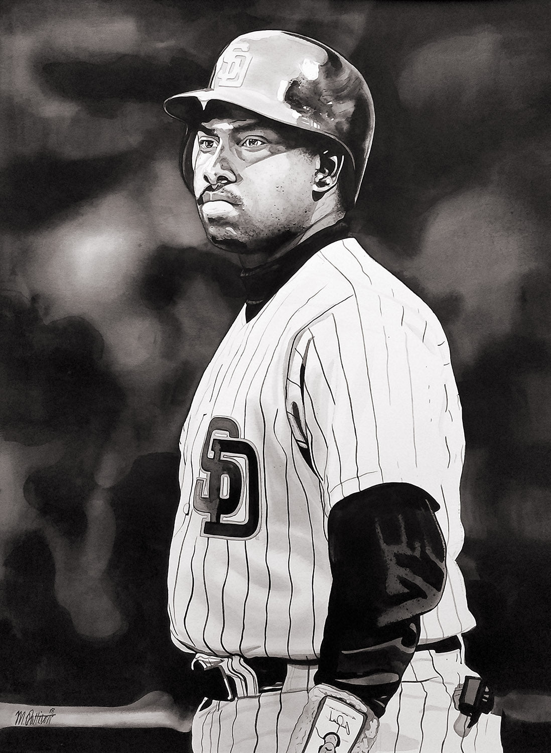 Tony Gwynn - San Diego Padres Watercolor