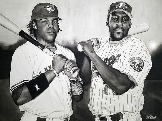 Vladimir Guerrero Jr and Vladimir Guerrero Sr. Watercolor Print