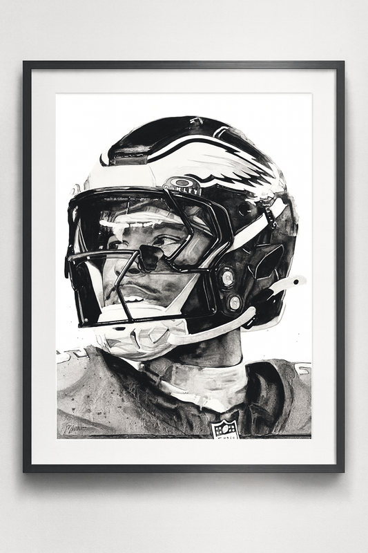 Saquon Barkley 18x24 Watercolor Painting LIMITED EDITION Print