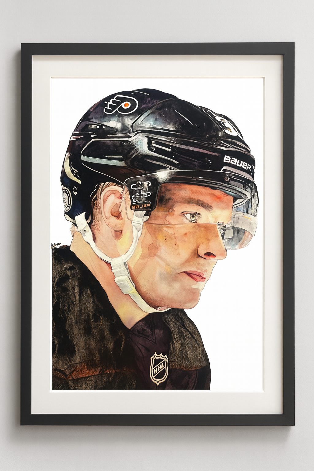 Matvei Michkov Philadelphia Flyers Watercolor Prints