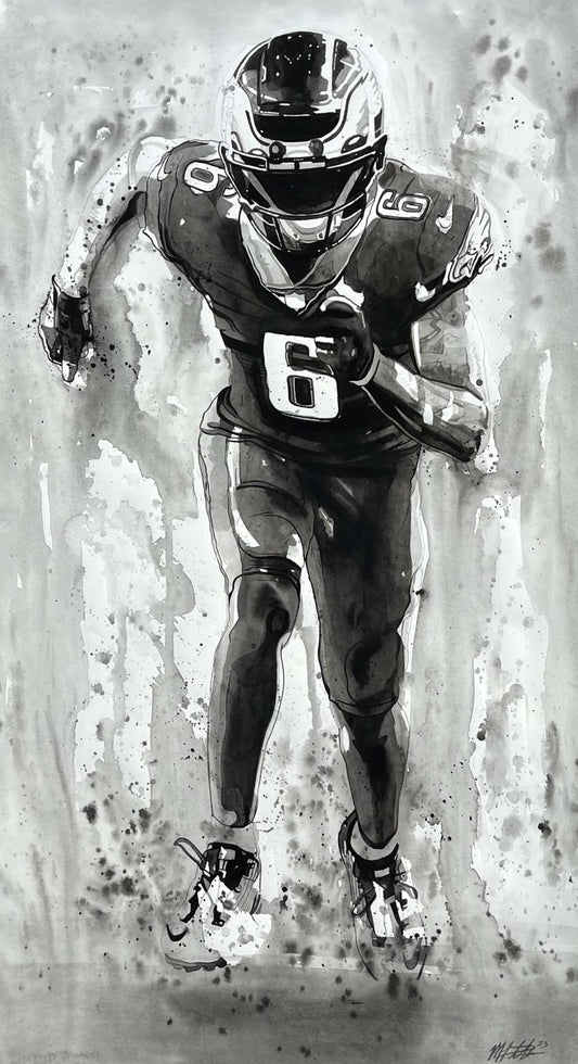 Devonta Smith 20x30 Watercolor