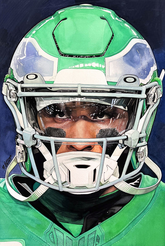 Jalen Hurts - Philadelphia Eagles Watercolor Painting