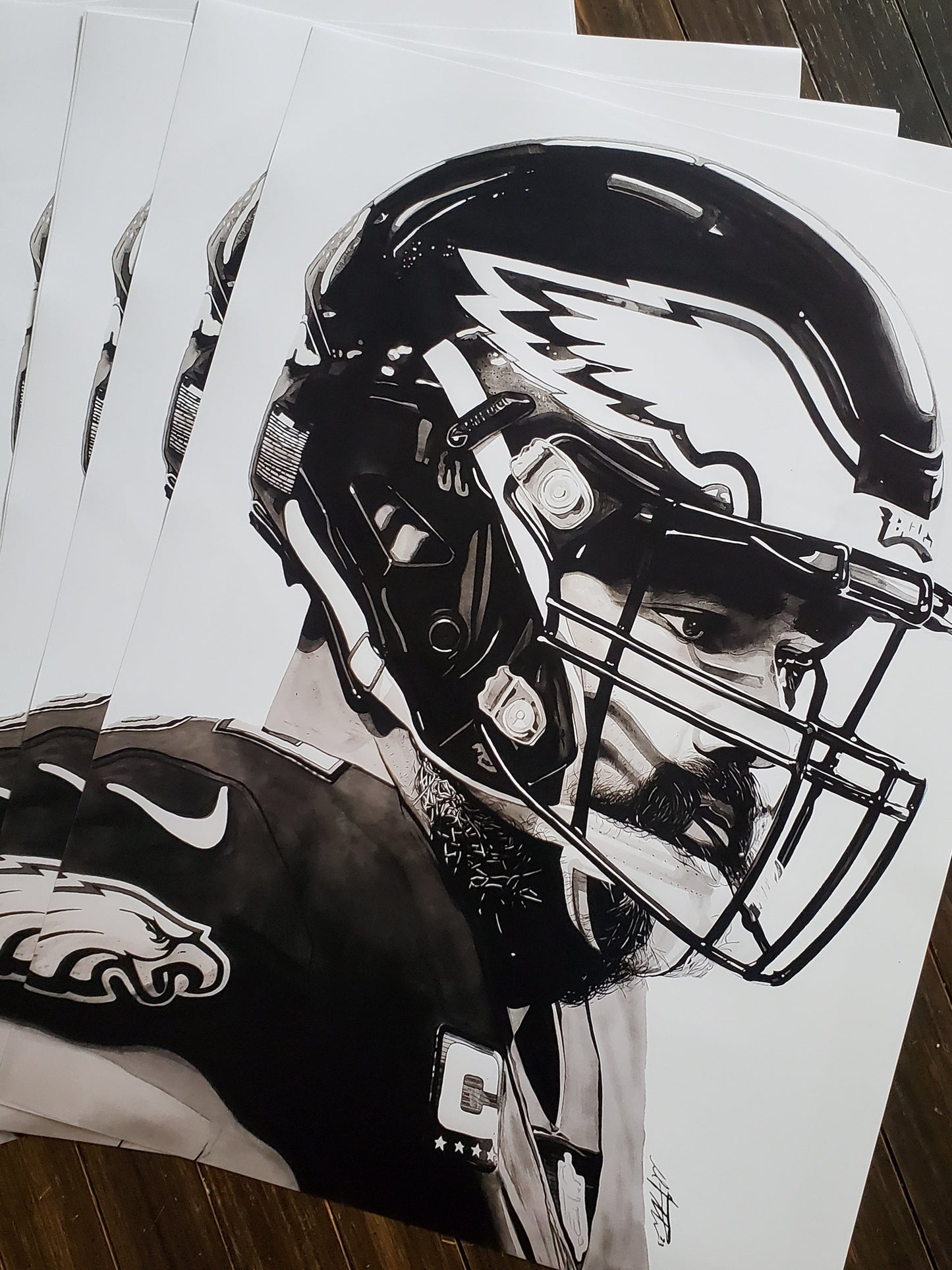 Jason Kelce LIMITED EDITION Watercolor Prints