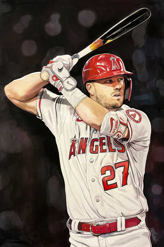 Mike Trout - Los Angeles Angels Watercolor