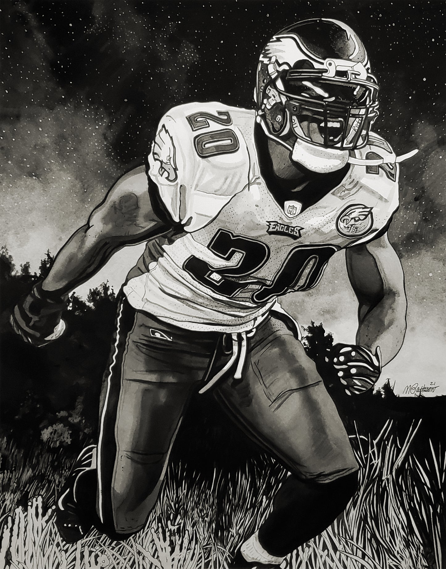 Brian Dawkins "The Wolverine Hunts at Night"