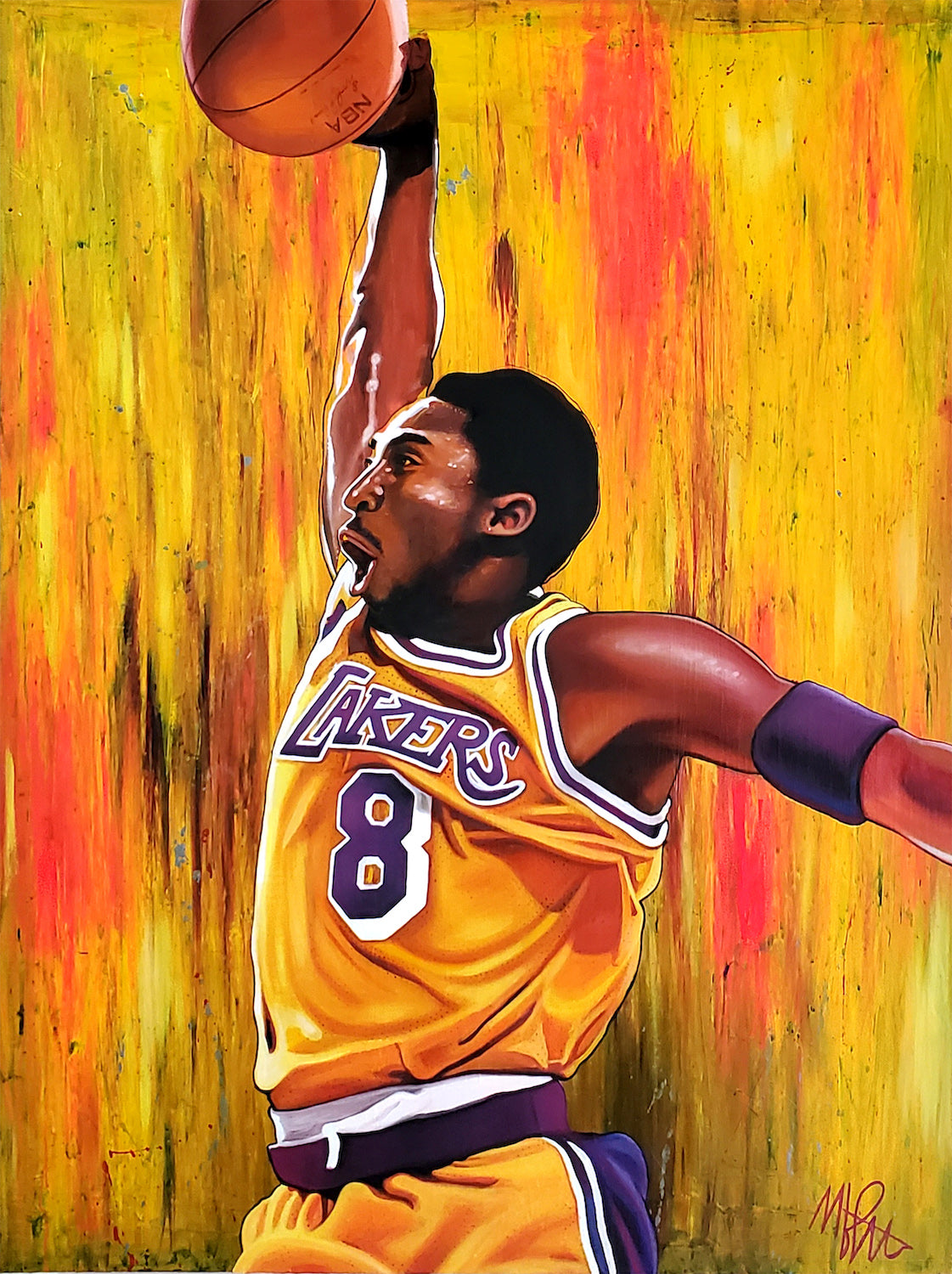 Limited Edition Kobe Bryant Premium Graffiti Canvas - Ready hotsell To Hang