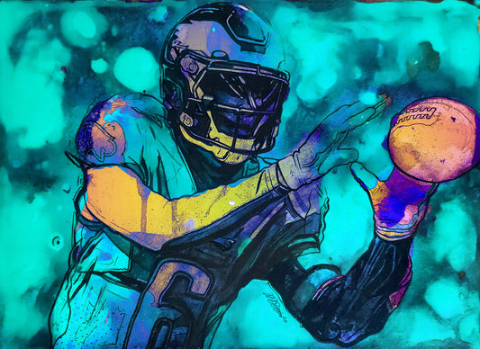 Devonte Smith - Philadelphia Eagles Watercolor Print