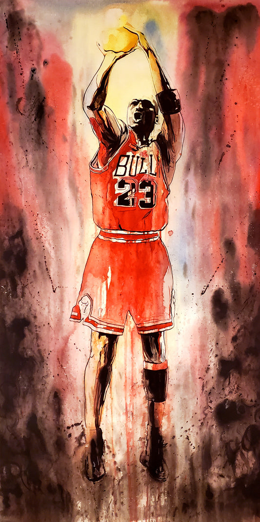 Michael Jordan "Reaper"  Limited Edition Watercolor Painting