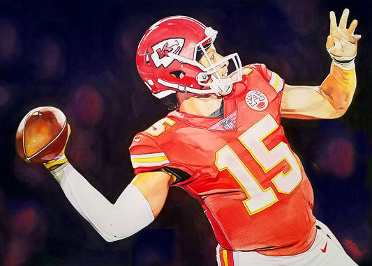 Patrick Mahomes - Kansas City Chiefs Watercolor